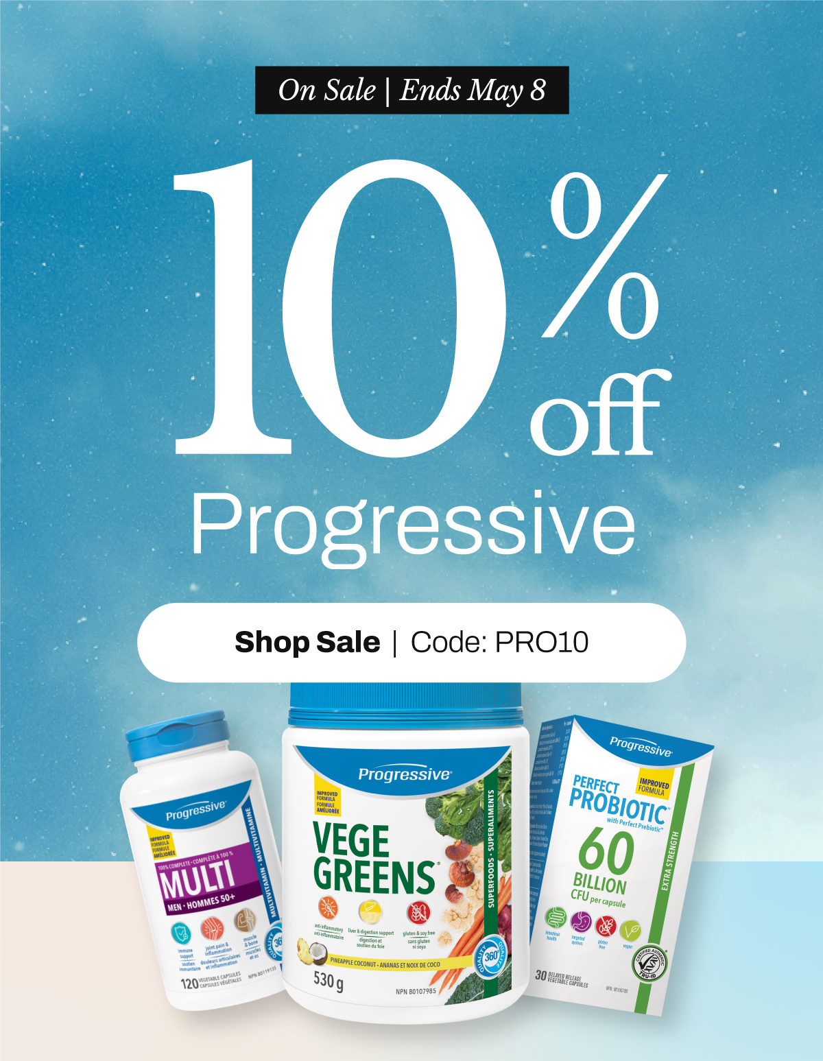 10% OFF Progressive | SHOP SALE use code: PRO10 until May 8