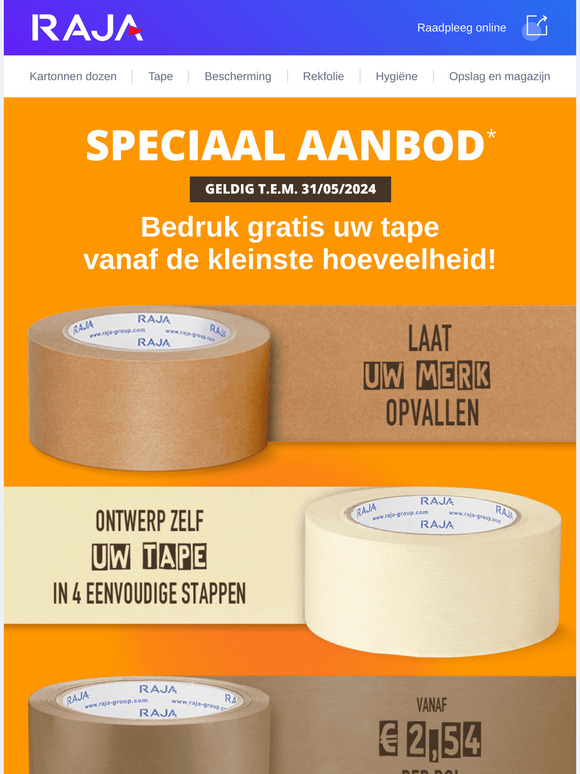 🖌️ Bedruk nu gratis uw tape!