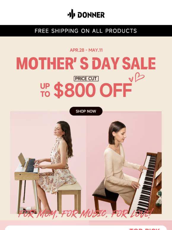 Celebrate Mom's Melodies— Upgrade her home studio with premium gear