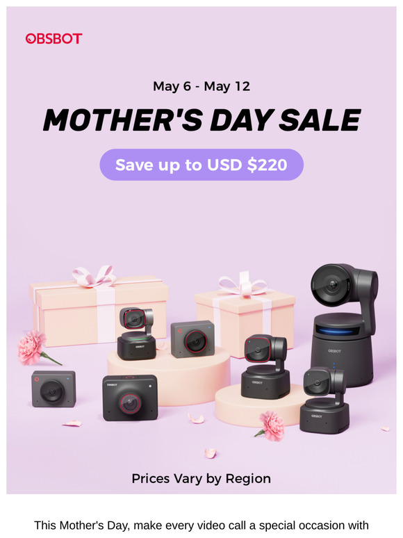 Unwrap Huge Savings at OBSBOT Mother's Day Sale!