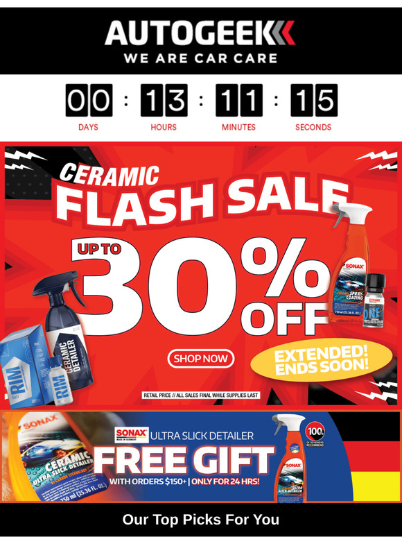 EXTENDED - Up to 30% Off Ceramic Coatings ⚡