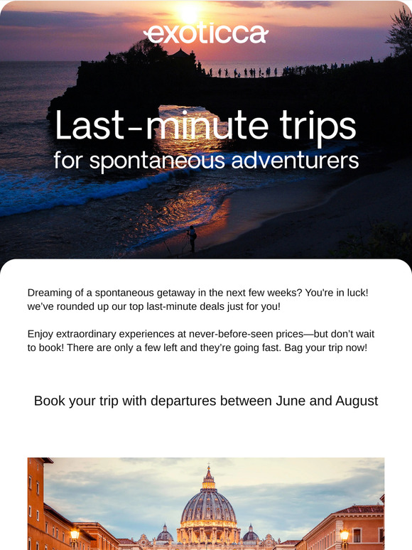 Last-minute plans? Last-minute deals!