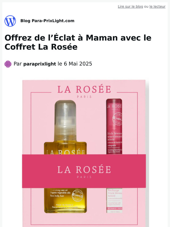 Offrez de l’Éclat à Maman avec le Coffret La Rosée