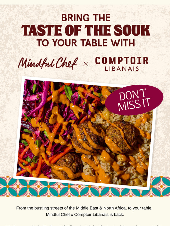 Mindful Chef x Comptoir Libanais is back