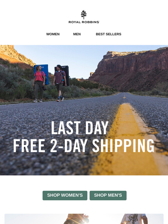 Your Last Day for Free 2-Day Shipping 🚛