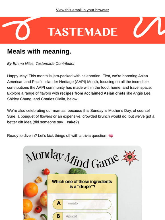 Recipes celebrating Asian heritage