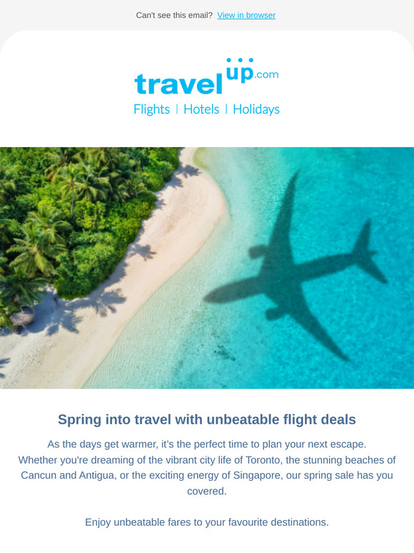 Spring into travel with unbeatable flight deals