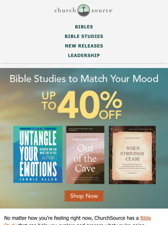 Match your next Bible study to your mood! 😄😢😩😘