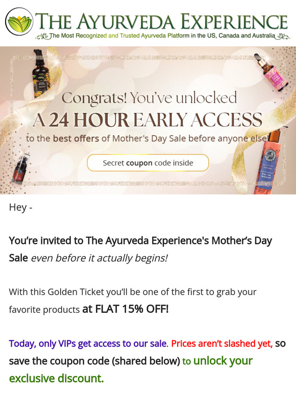 [LIVE NOW] 24-Hour Early Access Mother’s Day Sale