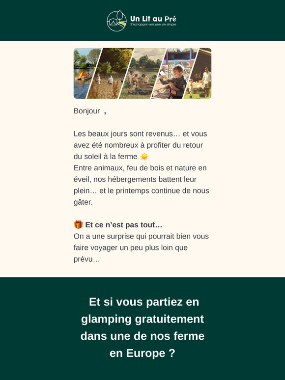 Et si votre prochain séjour à la ferme était… offert ? 🌿