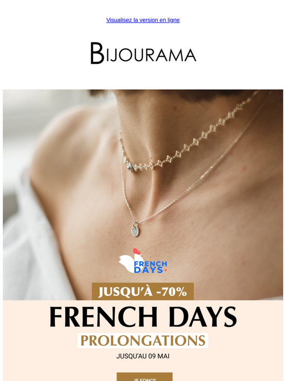 Prolongation French Days : Jusqu'à -70% !