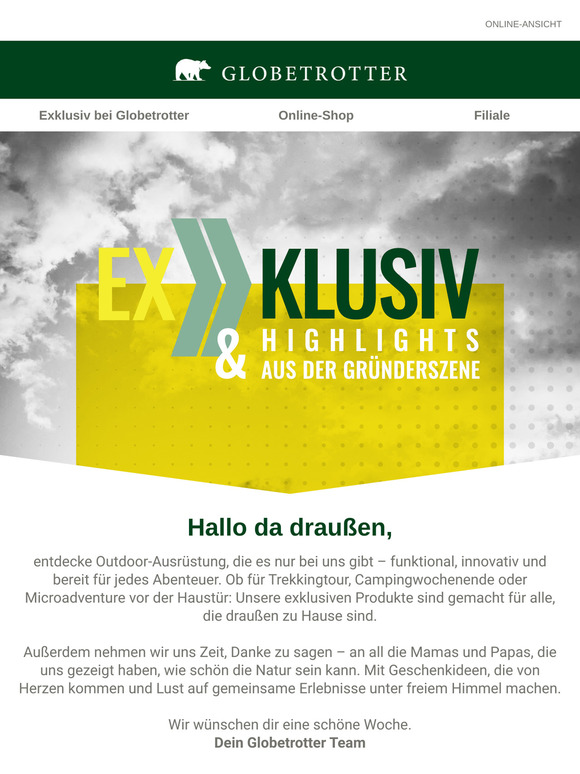 Exklusive Ausrüstung & Bekleidung bei Globetrotter