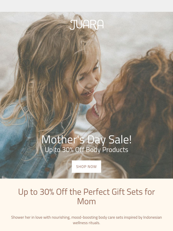 Mother's Day Special: Up to 30% Off Our Best Body Products!