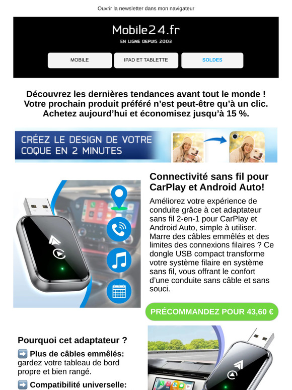 Soyez le premier à découvrir nos dernières nouveautés !