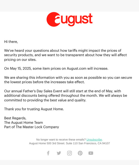 Stay Updated on Tariff Changes!