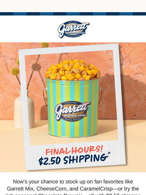 Final Hours for $2.50 Shipping ⌛