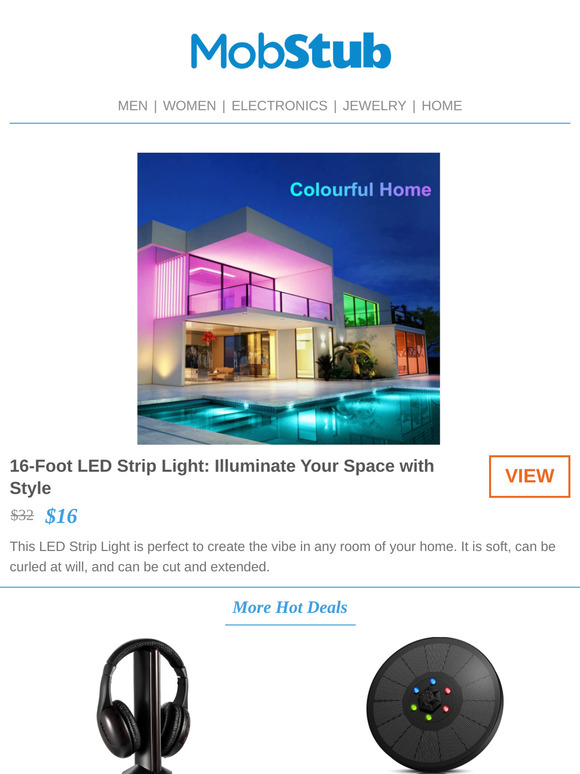 16-Foot LED Strip Light - $16