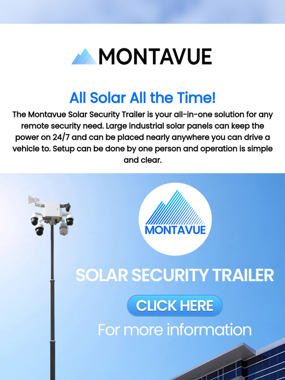 24/7 Security ANYWHERE ☀️ Mobile Solar Security Trailers