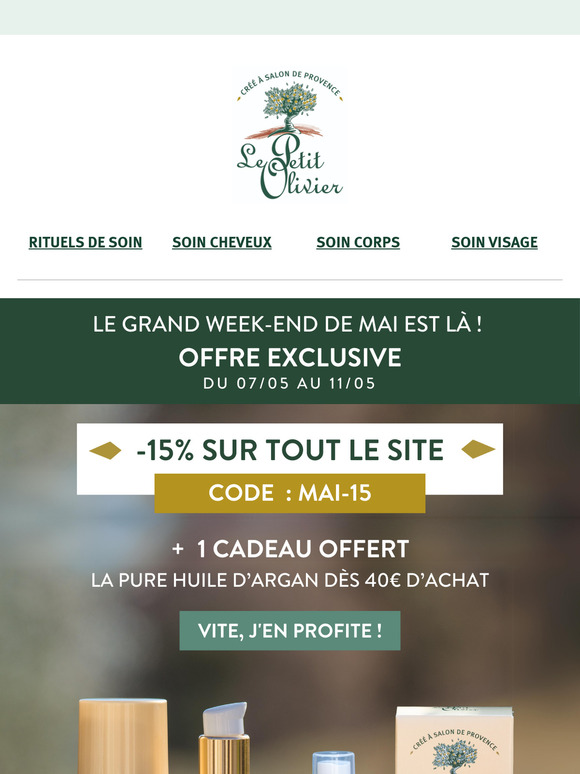 Offre exclusive : -15% sur tout ❤️