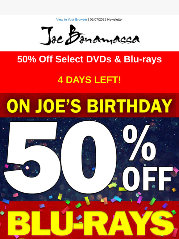 4 Days Left to Grab Your Favorite Live Blues Shows – 50% Off!