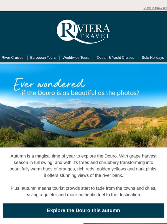 Experience the beauty of the Douro this Autumn 🍇