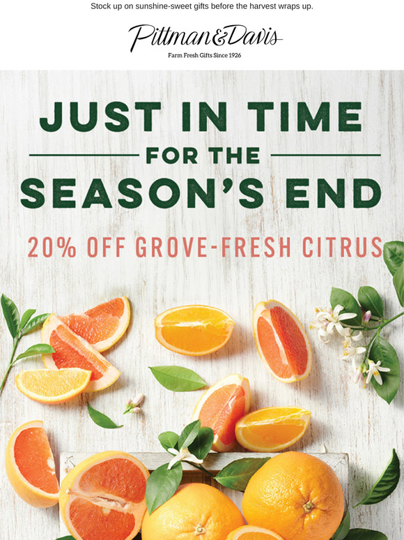 20% Off Grove-Fresh Citrus—Just in Time for the Season’s End