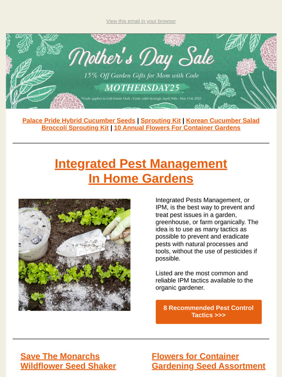 Protect Your Garden the Natural Way—IPM Tips Inside | TLM Newsletter