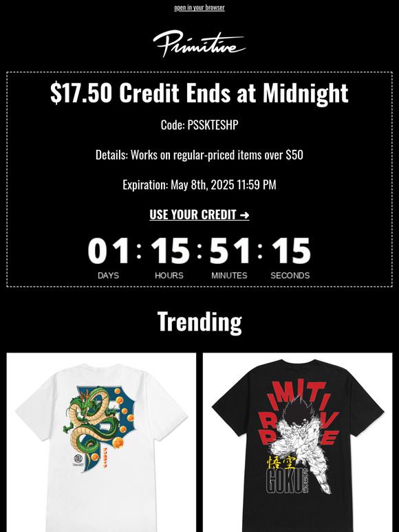 Final Reminder | Your $17.50 Credit is Expiring