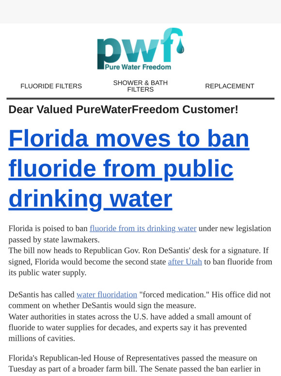 Huge News!📰 Florida to Ban Fluoridation!