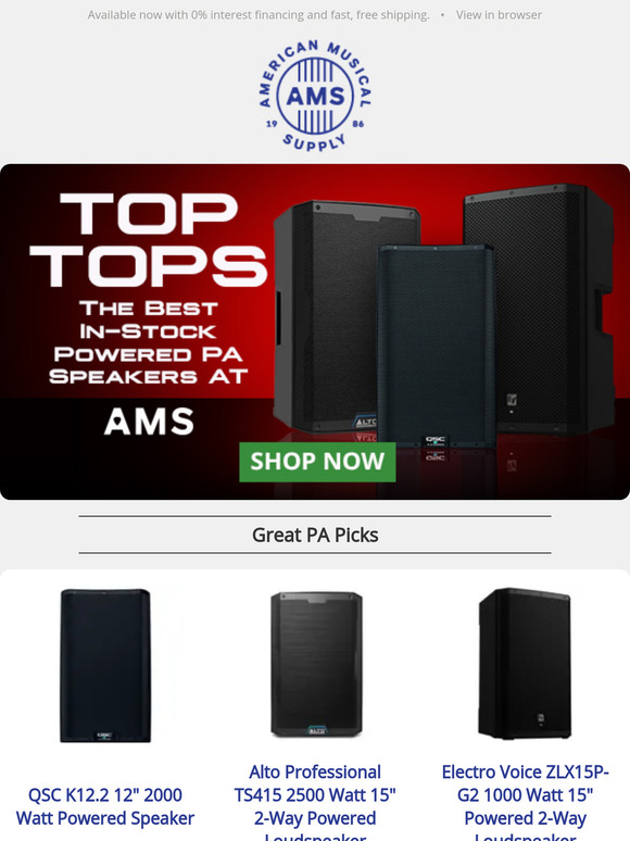 Turn it Up! Our Most-Trusted Powered PA Speakers are Here