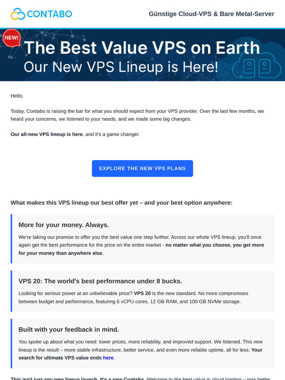 The Best Value VPS on Earth - Now Better Than Ever. Our New VPS Lineup is Here!