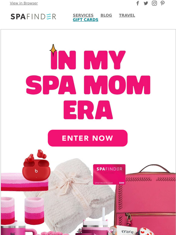 Welcome to your Spa Mom Era Sweeps Giveaway! Love Spafinder💝