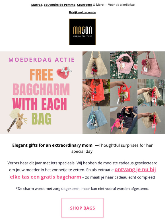 The Ultimate Mother’s Day Gift Edit! * Gratis bagcharm bij aankoop van een tas!