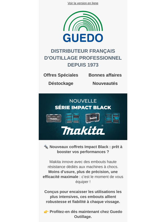 🔩 Nouveaux coffrets Impact Black Makita 🚀