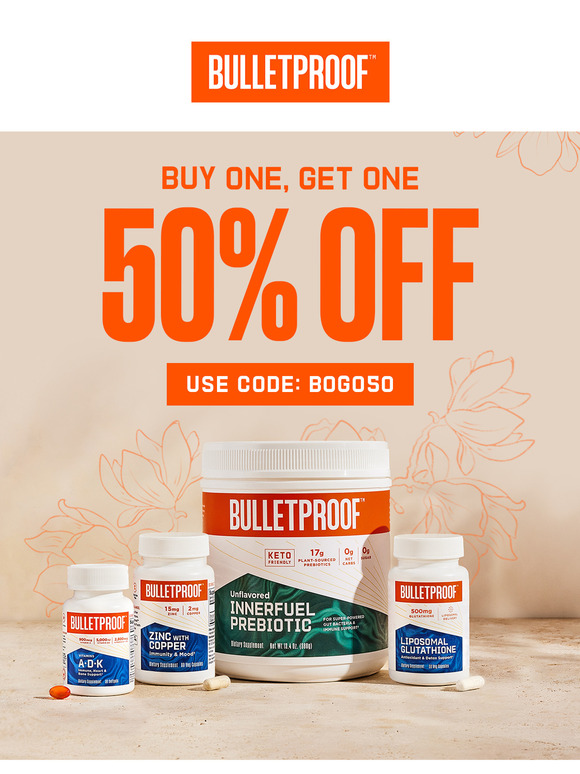 Your BOGO 50% Code Is Live