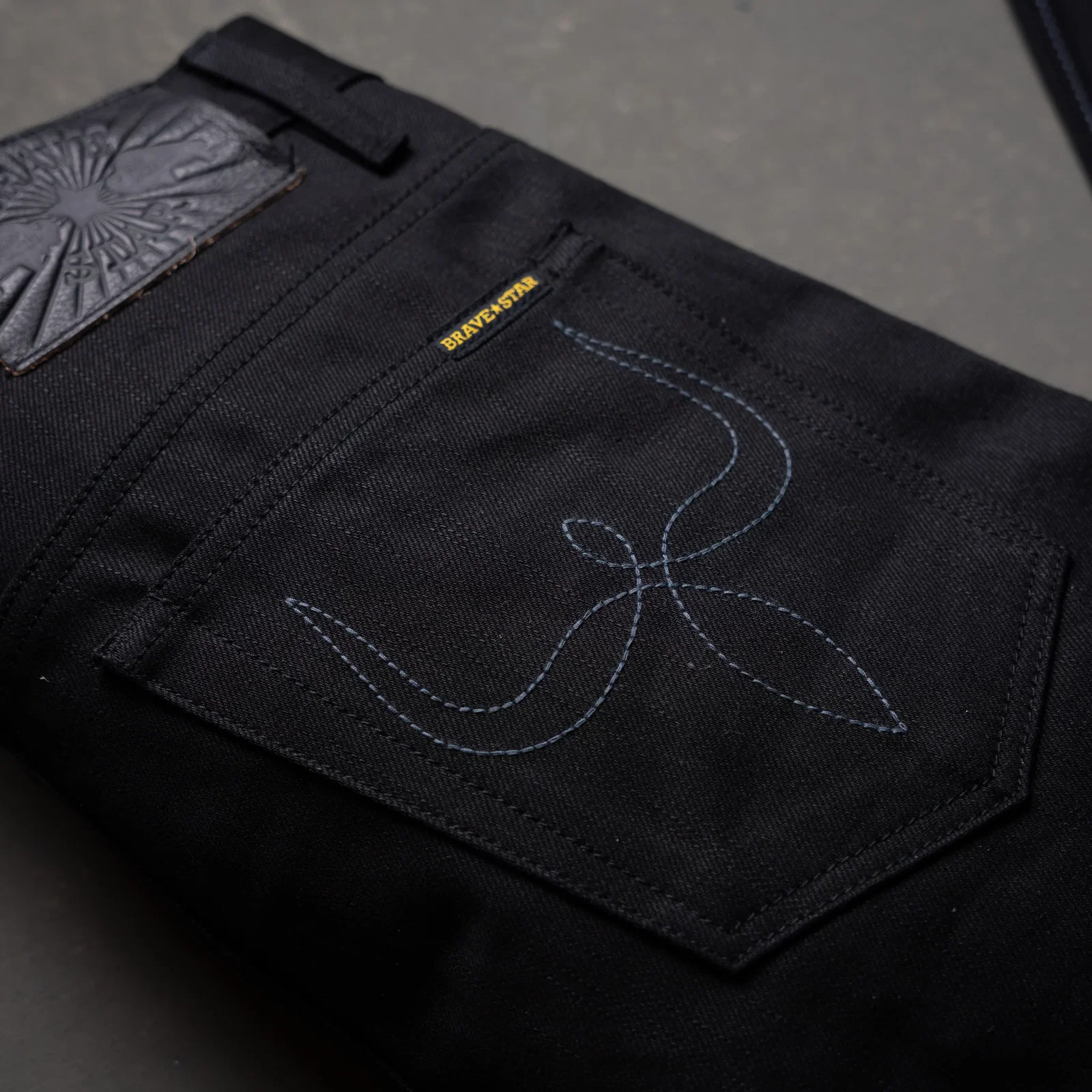 Image of Mojave Western Cut 14oz Onyx Double Black Selvage Denim