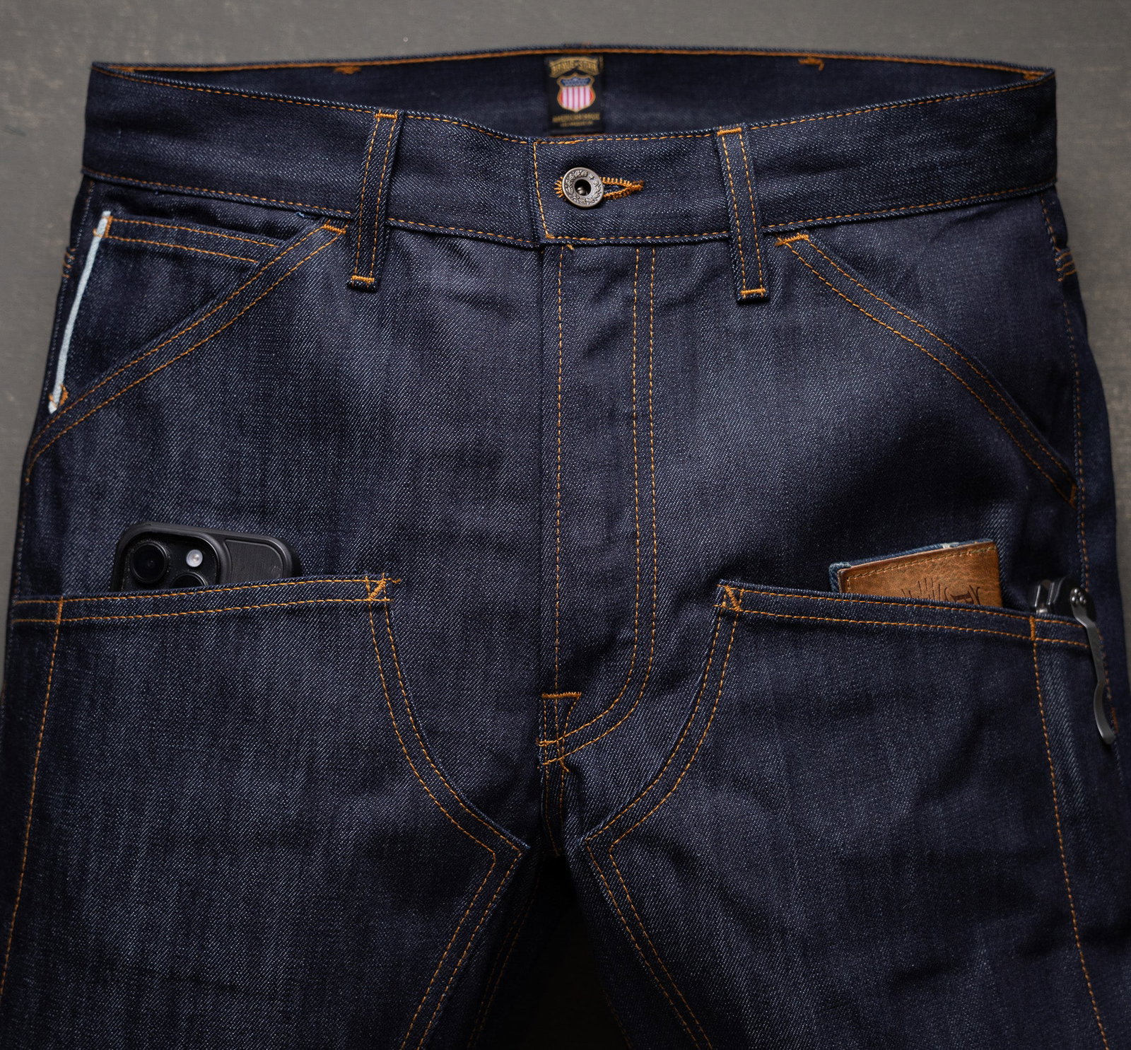 Image of Die Hard Double Knee Tapered Leg - 12oz Woodsman Cone Mills Selvage Denim
