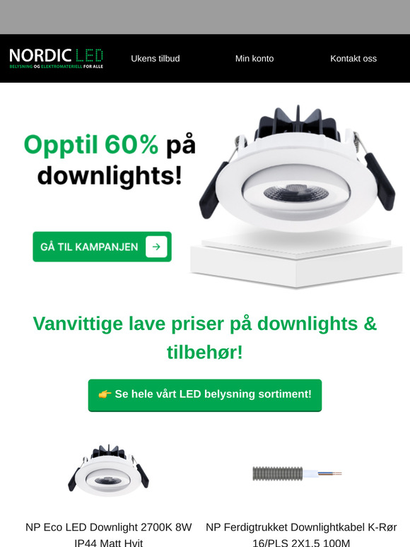 [SALG] Spar opptil 60% på downlights! 🔥
