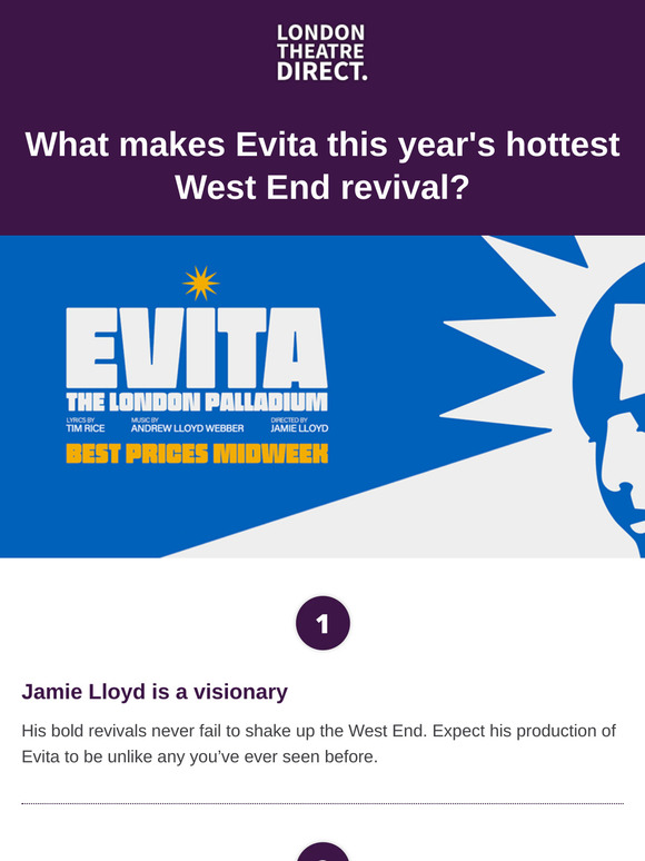 Evita is back – here's why it's a must-see ❤️‍🔥