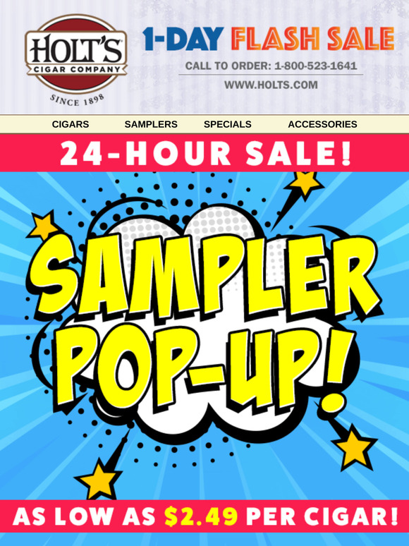 🎉Sampler Pop Up: Over 40 amazing cigar assortments up to 80% off + FREE Shipping!
