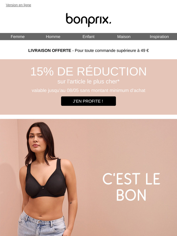 -15% sur l'article le plus cher