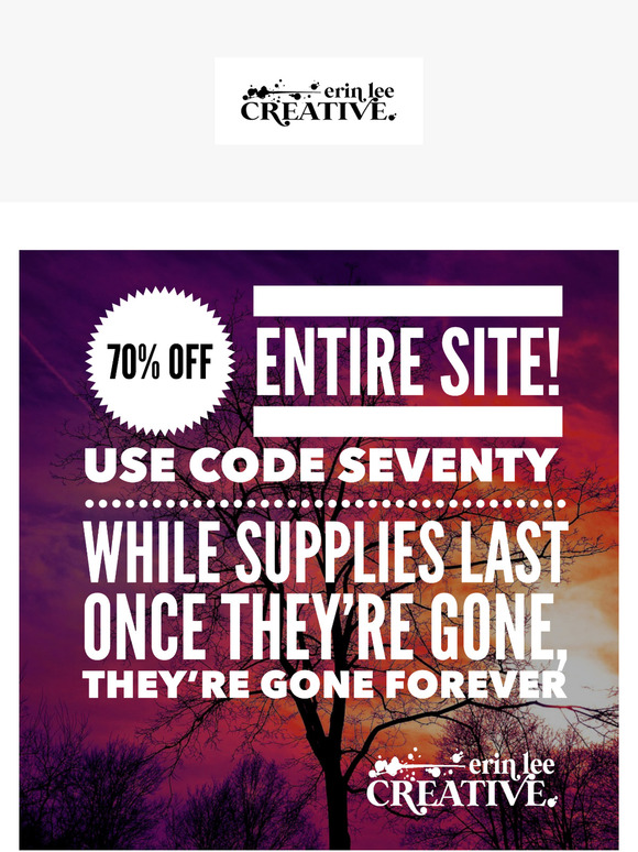 70% OFF SITEWIDE! 😱