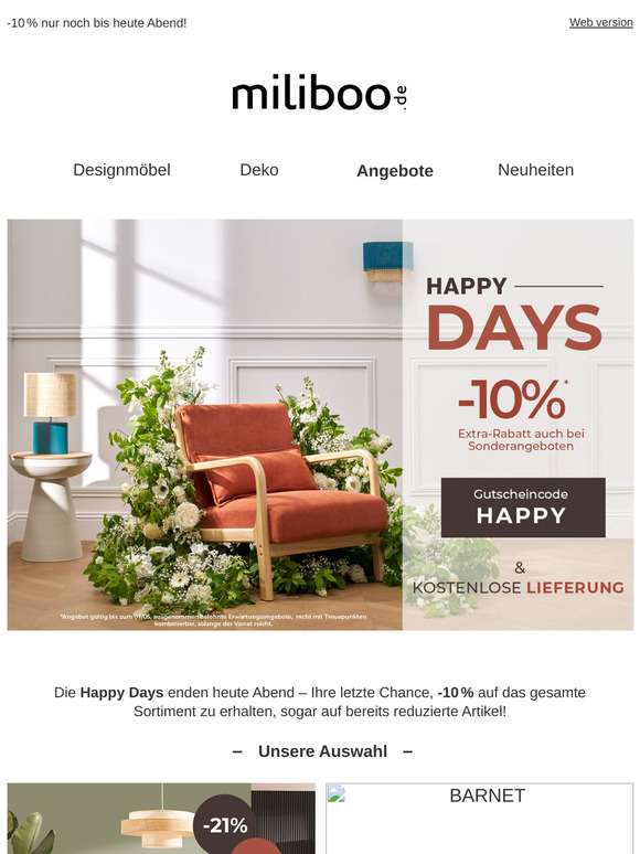Letzte Chance, um von den Happy Days zu profitieren!
