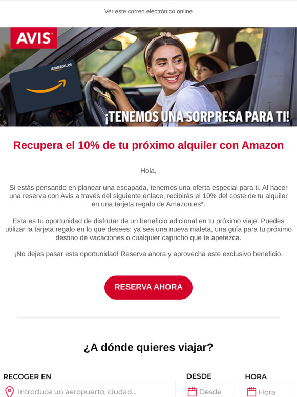Recupera el 10% en una tarjeta regalo de Amazon