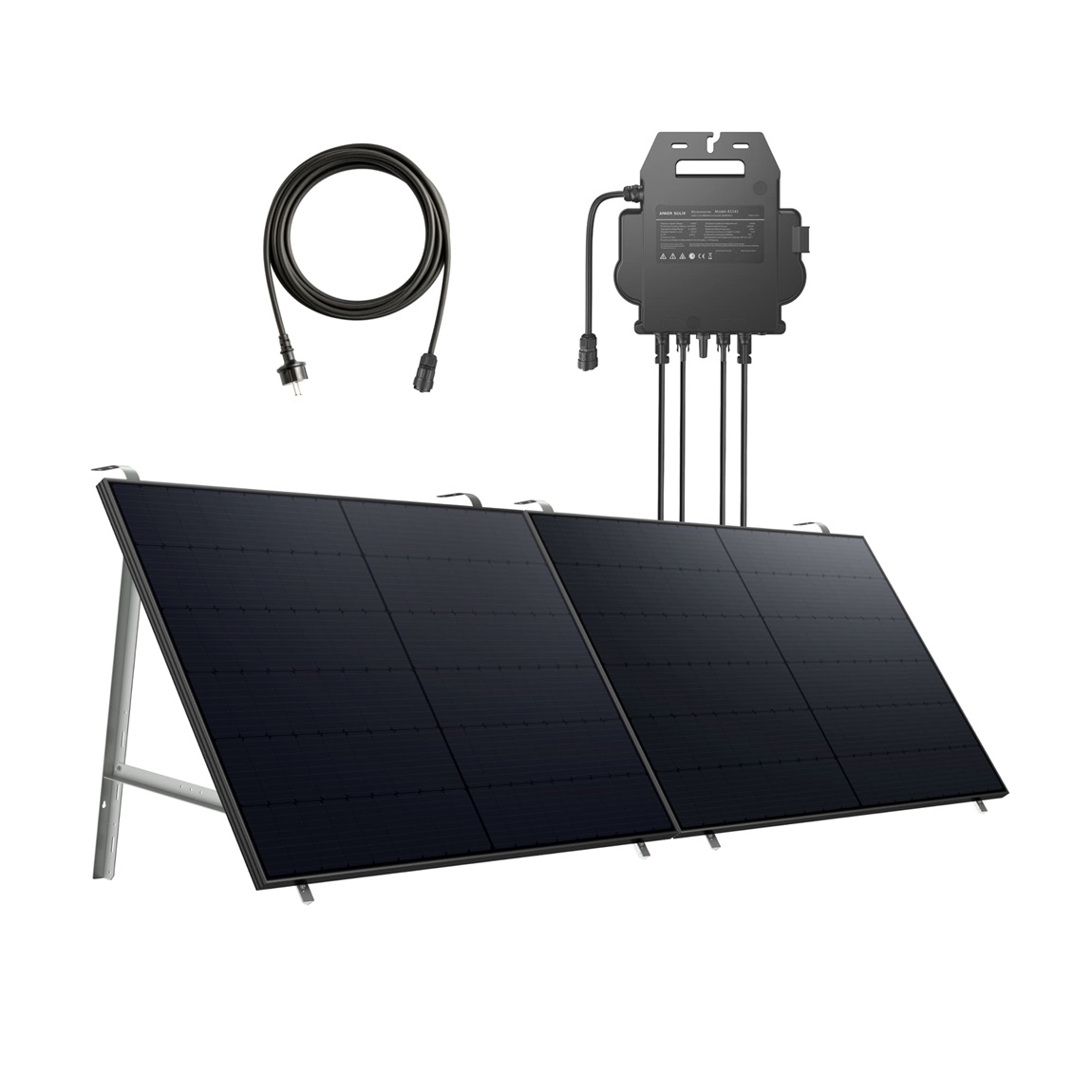 Image of Anker SOLIX RS40B - Balkonkraftwerk Premium mit Balkonhalterungen (2x 410W) - Schwarz
