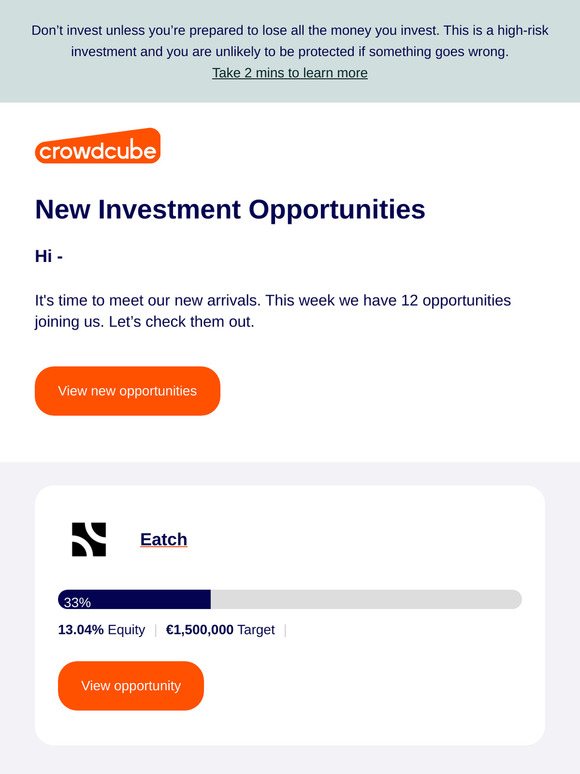 New Investment Opportunities