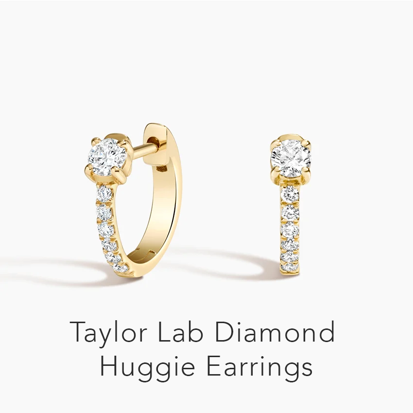 Taylor Lab Diamond Huggie Earrings 