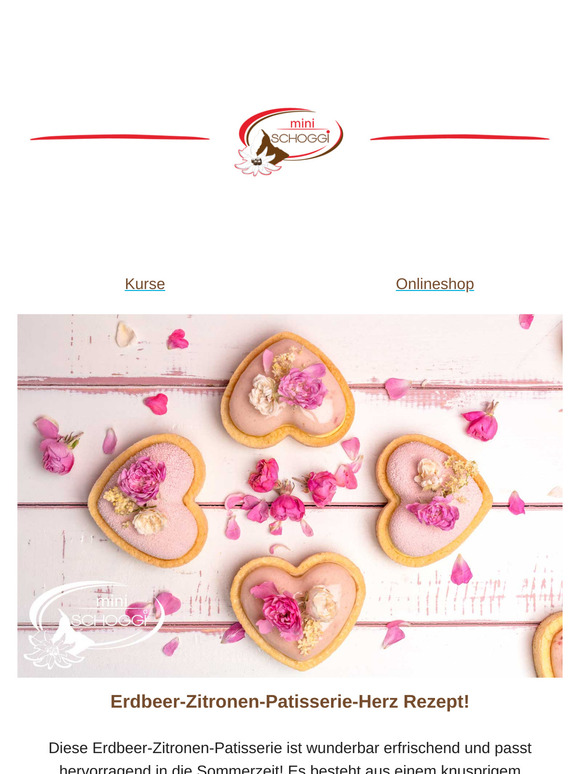 Erdbeer-Zitronen-Patisserie Herz Rezept - perfekt für den Muttertag! 😍