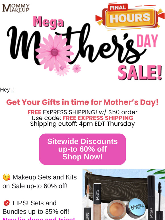 ⏰ Final Hours for Mother's Day Gifts!