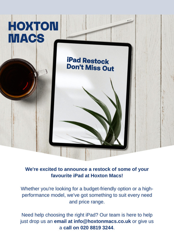 🚨 iPad Restock Alert – Your Favourites Are Back at Hoxton Macs!